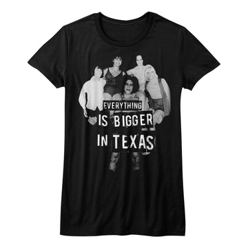 Andre The Giant Girls Juniors S/S T-Shirt - Big Texas - Solid Black