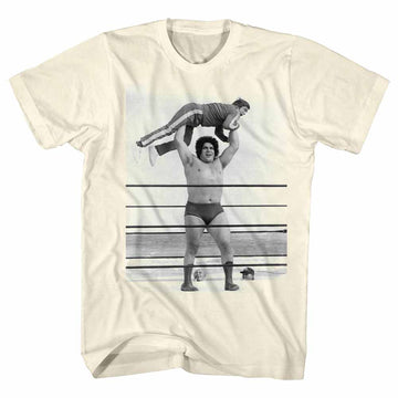 Andre The Giant Mens S/S T-Shirt - Lightweight - Solid Natural