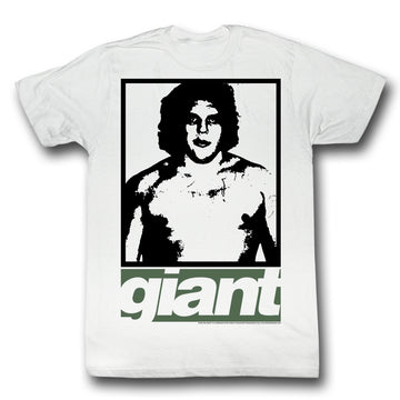 Andre The Giant Mens S/S T-Shirt - Gizey - Solid White