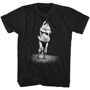 Andre The Giant Mens S/S T-Shirt - Looks Wrong - Solid Black