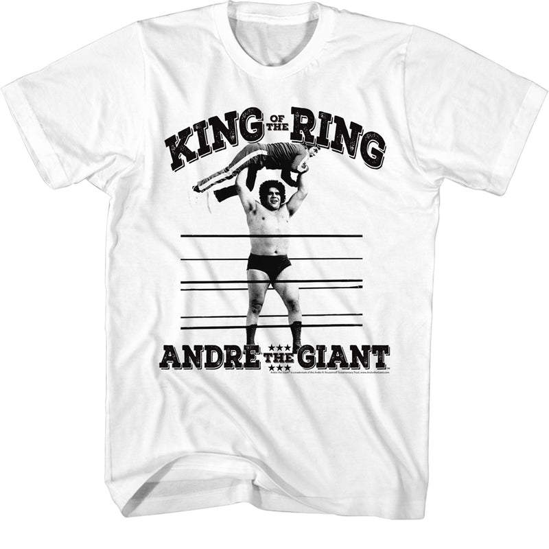 Andre The Giant Mens S/S T-Shirt - King Of The Ring - Solid White