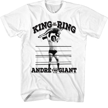 Andre The Giant Mens S/S T-Shirt - King Of The Ring - Solid White
