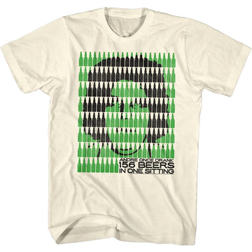Andre The Giant Mens S/S T-Shirt - That'S A Lot Of Beer - Solid Natural