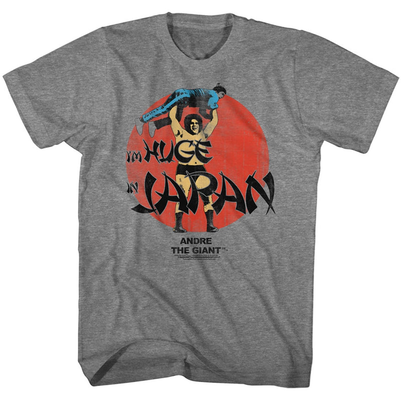 Andre The Giant Mens S/S T-Shirt - Huge! - Heather Graphite Heather