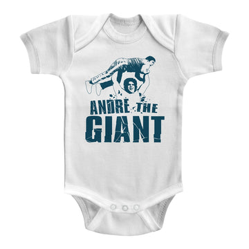 Andre The Giant Infant S/S Bodysuit - Andre The Giant - Solid White