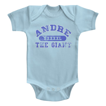 Andre The Giant Infant S/S Bodysuit - Andre The Giant - Solid Light Blue