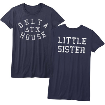 Animal House Girls Juniors S/S T-Shirt - Delta House - Solid Navy
