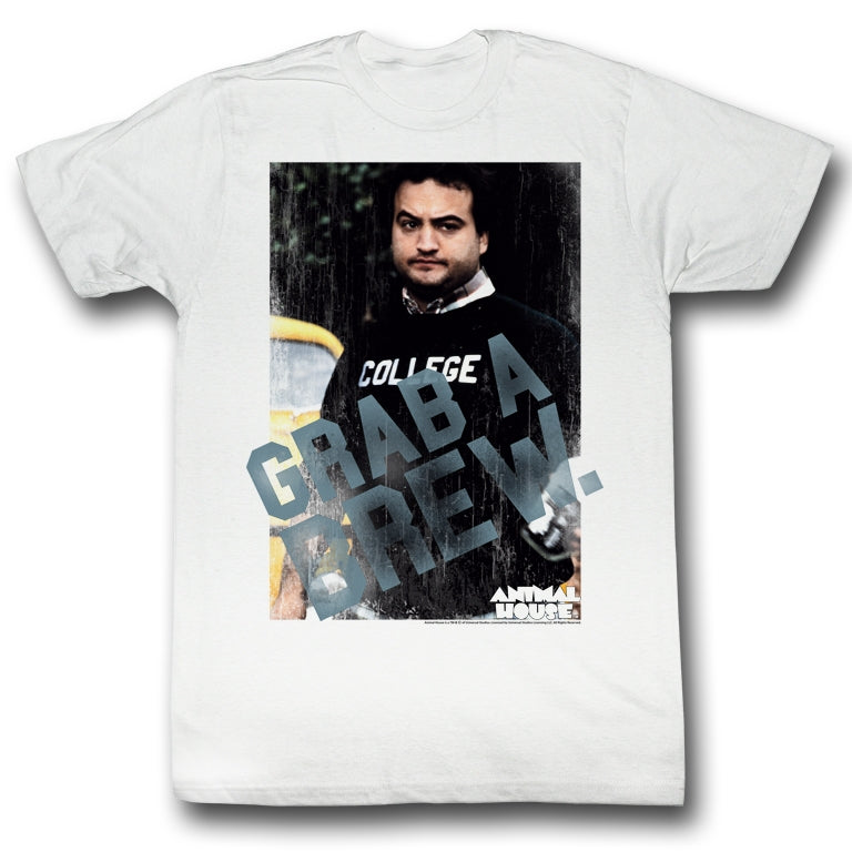 Animal House Mens S/S T-Shirt - Pb&R - Solid White