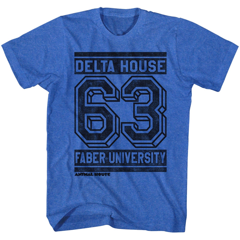 Animal House Mens S/S T-Shirt - Street - Heather Royal Heather