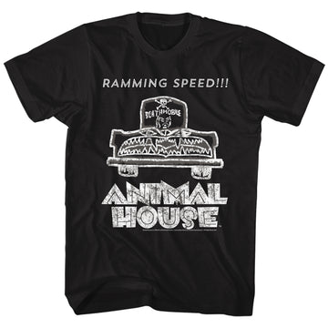 Animal House Mens S/S T-Shirt - Ramming Speed - Solid Black