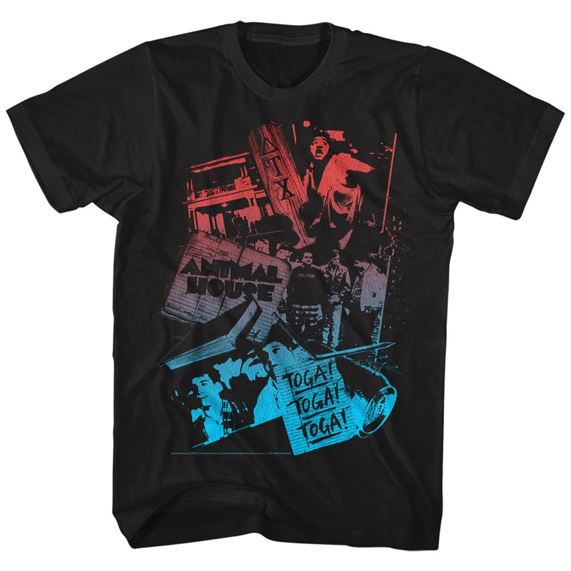 Animal House Mens S/S T-Shirt - Animal College - Solid Black