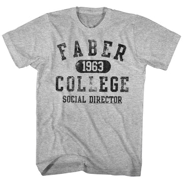 Animal House Mens S/S T-Shirt - Socialdirector - Heather Gray Heather