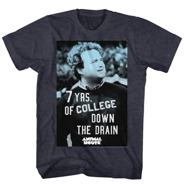 Animal House Mens S/S T-Shirt - 7Yearsdown - Heather Navy Heather