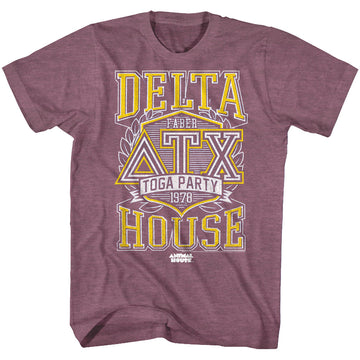 Animal House Mens S/S T-Shirt - Togaparty78 - Heather Vintage Maroon Heather