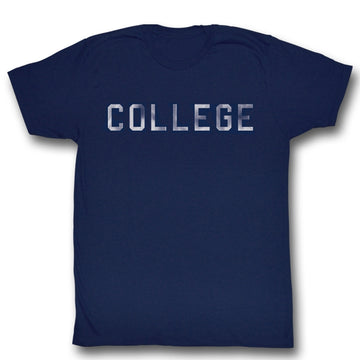 Animal House Mens S/S T-Shirt - Distress College - Solid Navy