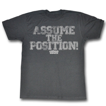 Animal House Mens S/S T-Shirt - Position Yourself - Heather Black Heather