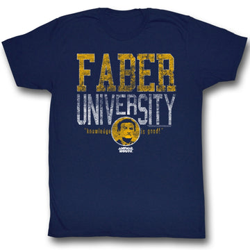 Animal House Mens S/S T-Shirt - Faber University - Solid Navy