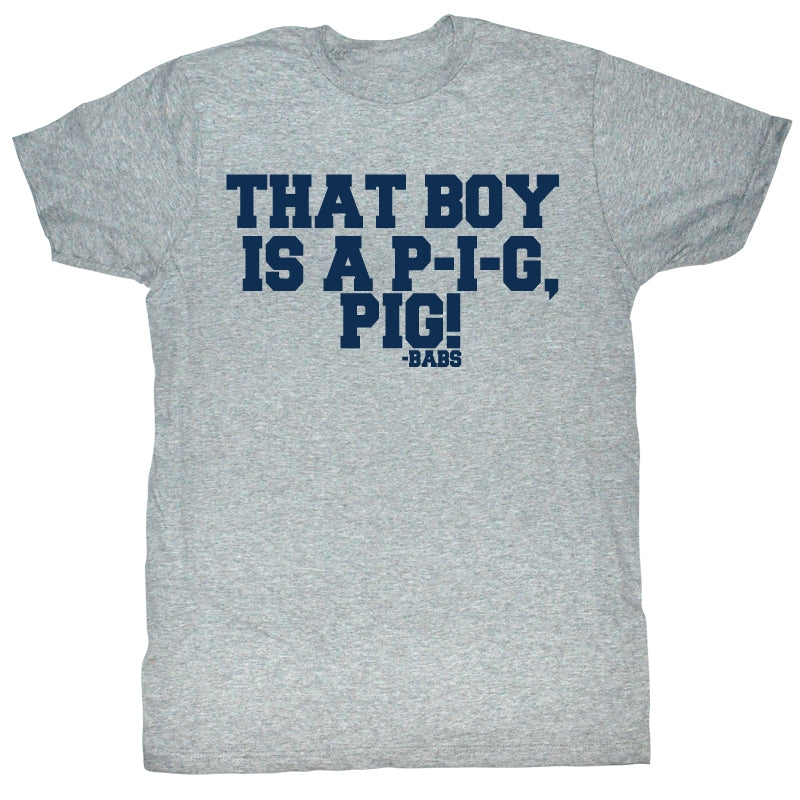 Animal House Mens S/S T-Shirt - Little Piggie - Heather Gray Heather