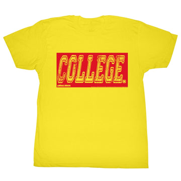 Animal House Mens S/S T-Shirt - College Oby - Solid Yellow