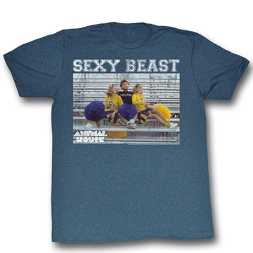 Animal House Mens S/S T-Shirt - Sexy Beast - Heather Navy Heather