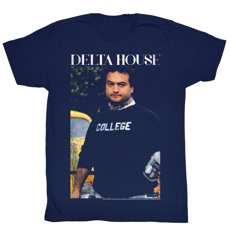 Animal House Mens S/S T-Shirt - D House - Solid Navy