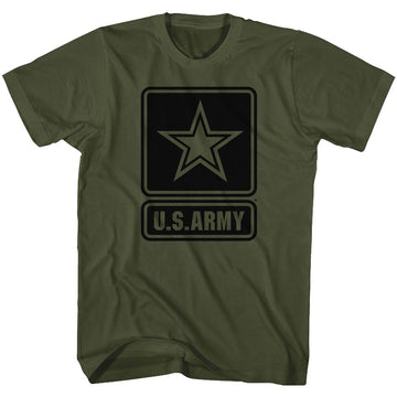 Army Mens S/S T-Shirt - Logo - Solid Military Green