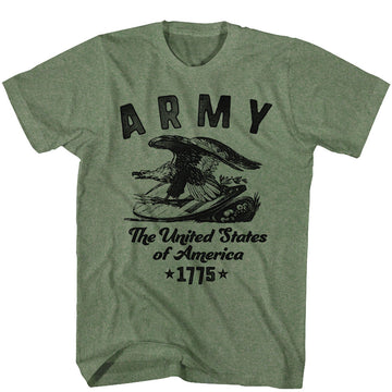 Army Mens S/S T-Shirt - Usofa - Heather Military Green Heather