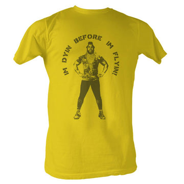 Mr. T Mens S/S T-Shirt - I'M Dying Before I'M Flyin - Solid Yellow