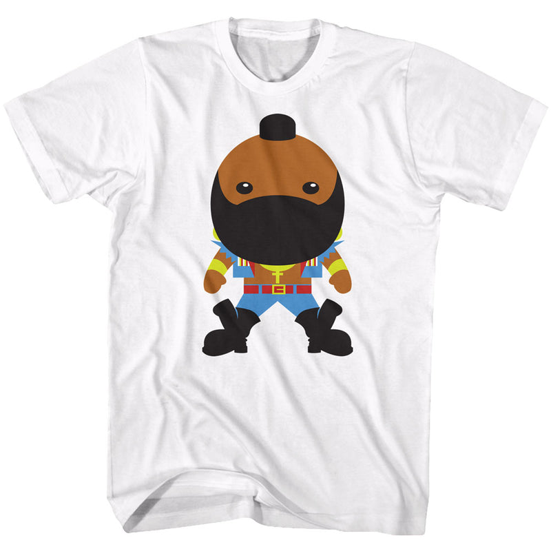 Mr. T Mens S/S T-Shirt - Bubble T - Solid White