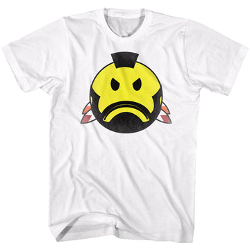 Mr. T Mens S/S T-Shirt - Smiley T - Solid White