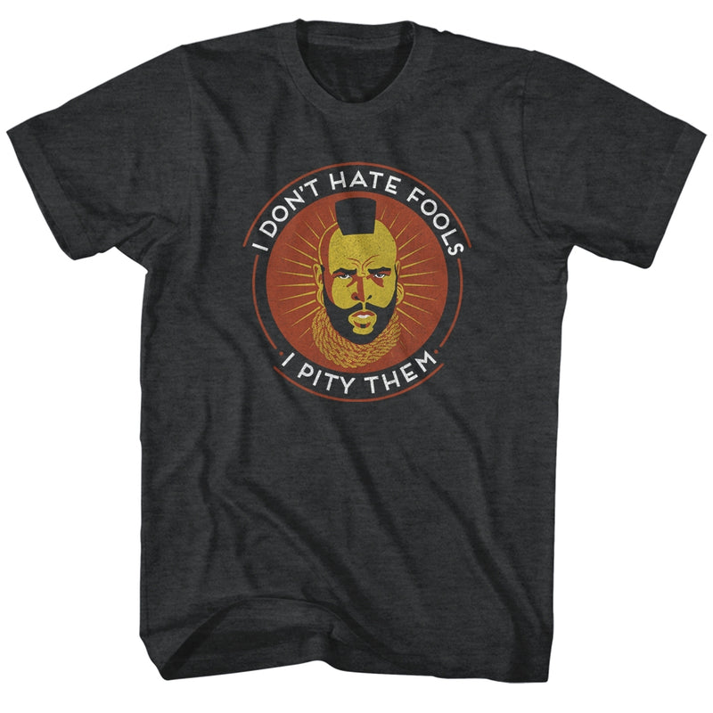 Mr. T Mens S/S T-Shirt - The Tao Of T - Heather Black Heather