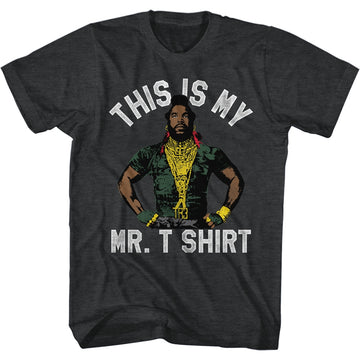 Mr. T Mens S/S T-Shirt - I'M Funny - Heather Black Heather