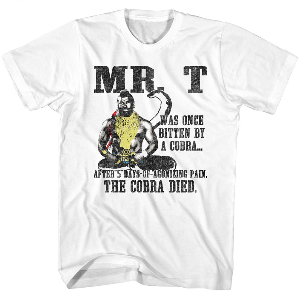 Mr. T Mens S/S T-Shirt - Dedsnek - Solid White