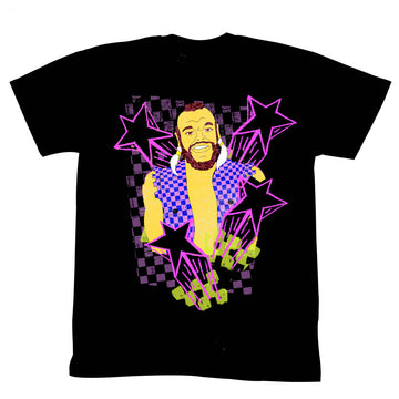 Mr. T Mens S/S T-Shirt - Star T - Solid Black