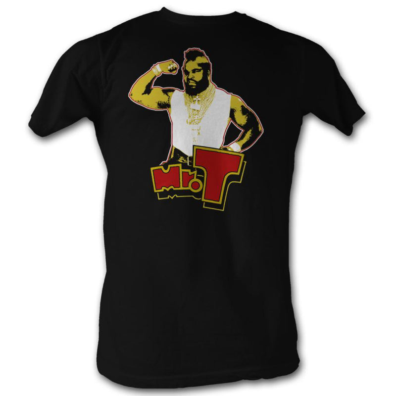 Mr. T Mens S/S T-Shirt - T Flex - Solid Black