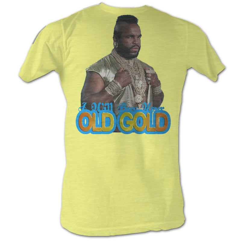 Mr. T Mens S/S T-Shirt - Old Gold - Heather Yellow Heather