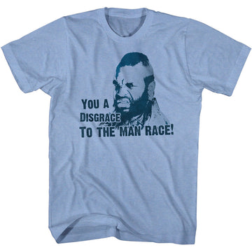 Mr. T Mens S/S T-Shirt - Disgrace2 - Heather Light Blue Heather
