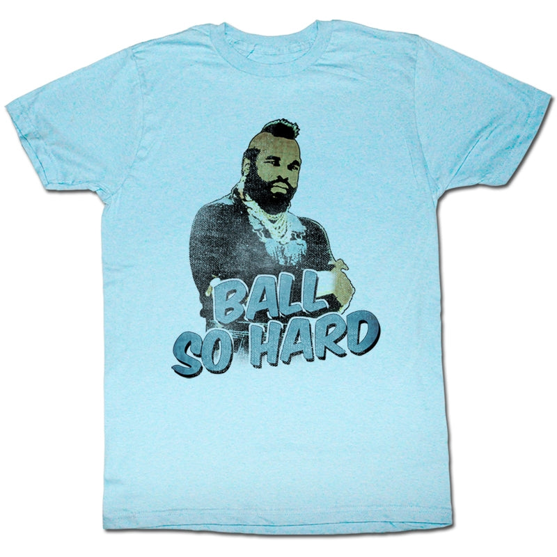 Mr. T Mens S/S T-Shirt - Cray Cray - Heather Light Blue Heather