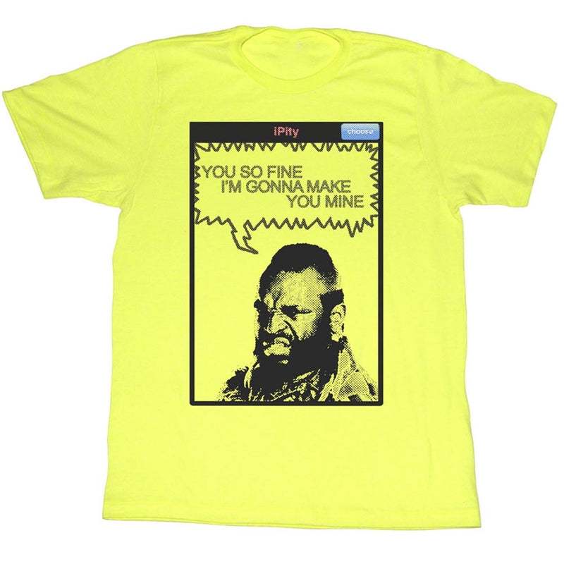 Mr. T Mens S/S T-Shirt - You So Fine - Heather Neon Yellow Heather