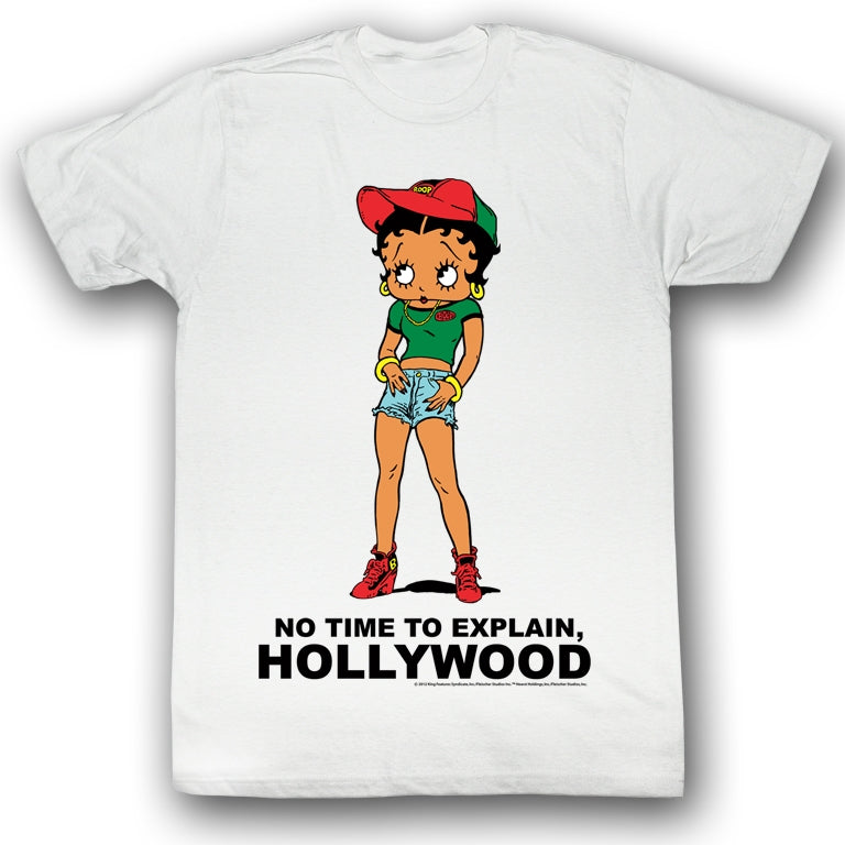 Betty Boop Mens S/S T-Shirt - Holly Go Hard - Solid White