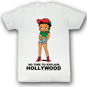 Betty Boop Mens S/S T-Shirt - Holly Go Hard - Solid White