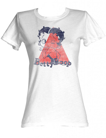 Betty Boop Girls Juniors S/S T-Shirt - The Boop!!! - Solid White