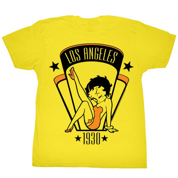 Betty Boop Mens S/S T-Shirt - 1930 - Solid Yellow
