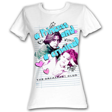 Breakfast Club Girls Juniors S/S T-Shirt - P & C - Solid White