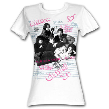 Breakfast Club Girls Juniors S/S T-Shirt - Group - Solid White