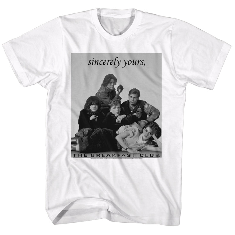 Breakfast Club Mens S/S T-Shirt - Laid Out - Solid White