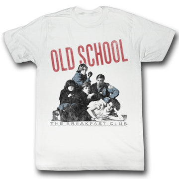 Breakfast Club Mens S/S T-Shirt - Old School - Solid White