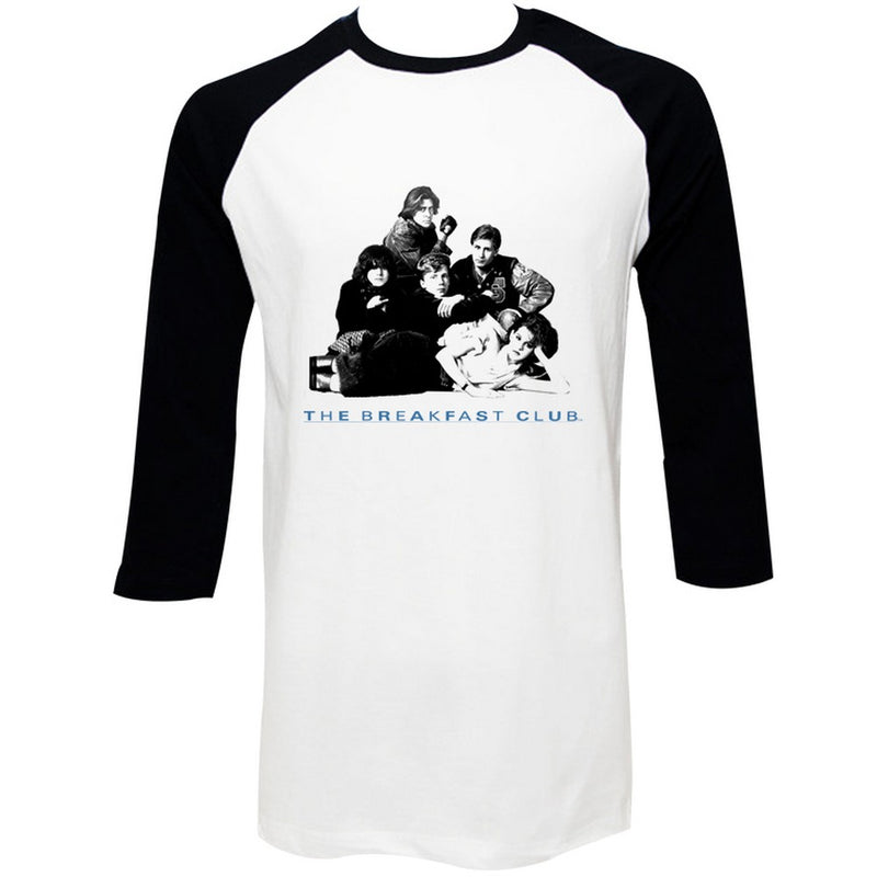 Breakfast Club Mens 3/4 Sleeve Raglan - Group - Solid/Solid White/Black