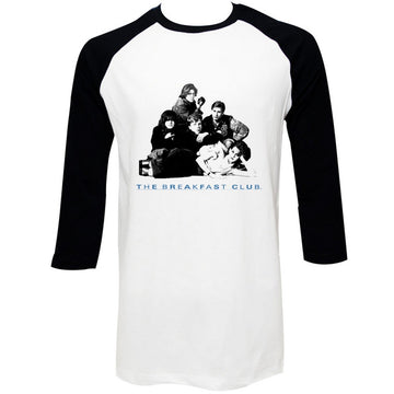 Breakfast Club Mens 3/4 Sleeve Raglan - Group - Solid/Solid White/Black