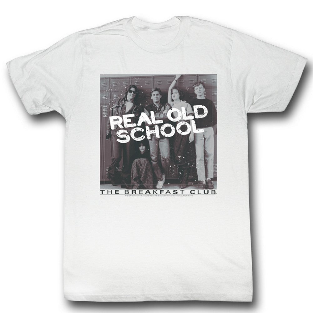 Breakfast Club Mens S/S T-Shirt - Real Old School - Solid White